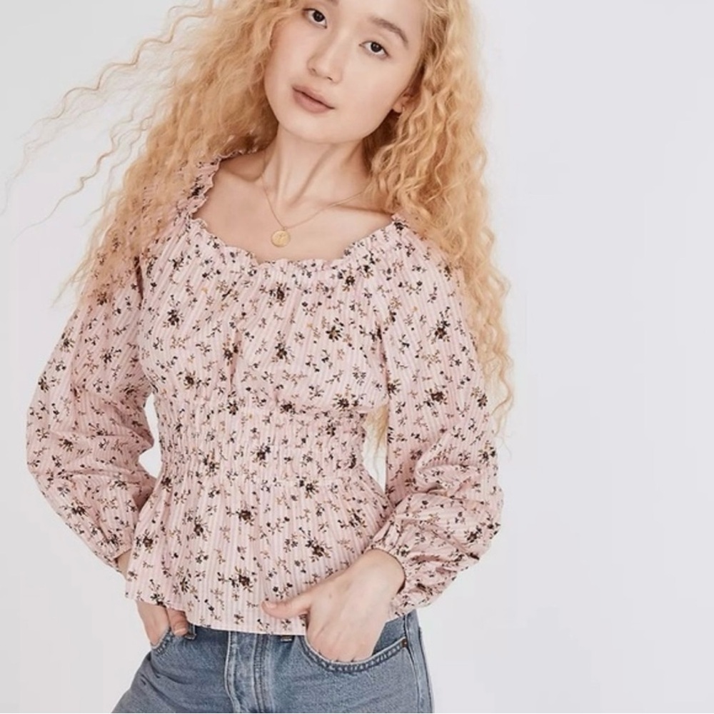 Madewell Small Sophia Top In Bouquet Floral